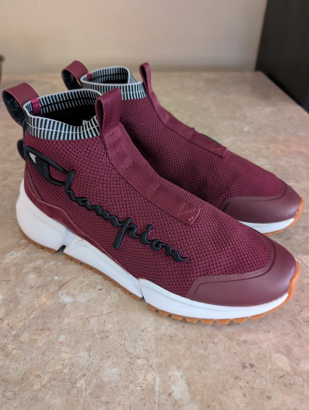 Champion RF Mid Slip-on Athletic Trainers Shoes Burgundy Men's Size 11.5 No Box